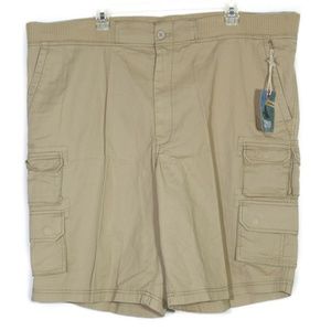 NWT True Nation Khaki Cargo Shorts Big & Tall 44